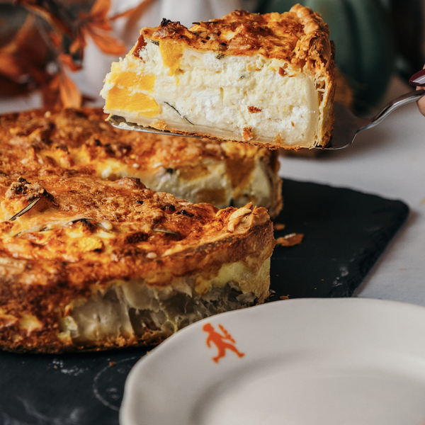 pumpkin goat cheese quiche