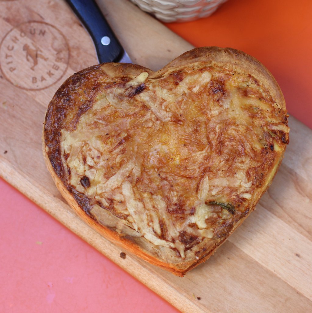 heart quiche
